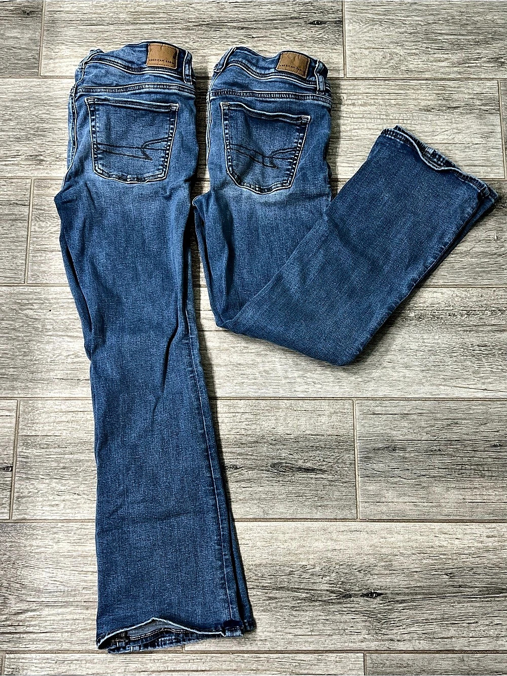 American Eagle Next Level Stretch Boot Cut Jeans Blue Size 2 X-Short Bundle of 2